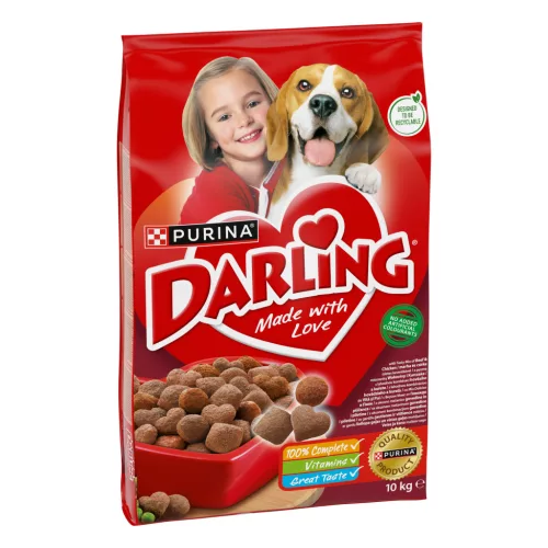 Darling Hrană uscată pentru câini adulti, cu pui, vită și legume 10 kg