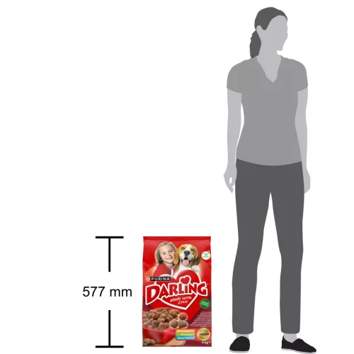 Darling Hrană uscată pentru câini adulti, cu pui, vită și legume 10 kg