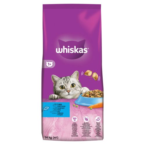 Whiskas hrană uscată cu ton pentru pisici adulte 14 kg