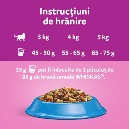 Whiskas hrană uscată cu ton pentru pisici adulte 14 kg