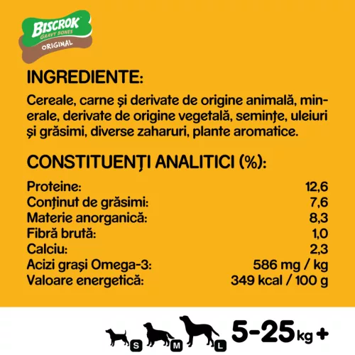 Pedigree Biscrok Gravy Bones hrană complementară pentru câini adulți 400 g