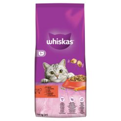Whiskas hrană uscată cu vită pentru pisici adulte 14 kg