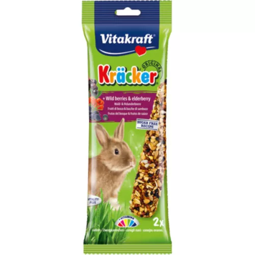 Vitakraft Kracker Batoane cu fructe de padure pentru iepuri pitici 2 buc.