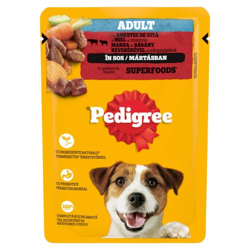 Pedigree Adult Hrană umedă câini, selecție bucăți pasăre în sos 100 g