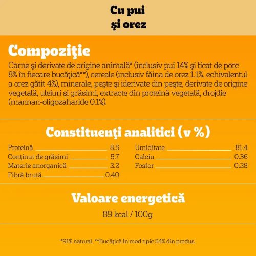 Pedigree Junior Hrană umedă căței, pui și orez în aspic 100 g