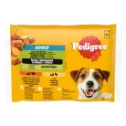 Pedigree Adult Hrană umedă câini, selecție mixtă în sos, plic 4 x 100 g