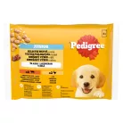 Pedigree Junior Hrană umedă căței, amestec de bucățele în aspic 4 x 100 g