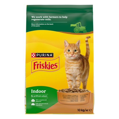 Friskies Indoor Hrană uscată pentru pisici, cu pui și legume 10 kg