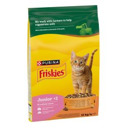   Friskies Junior Hrană uscată pentru pisici, cu pui, curcan, legume și lapte 10 kg