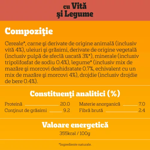 Pedigree Hrană uscată cu vită și legume pentru câini adulți de talie mică 12 kg