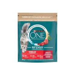   Purina One SterilCat Hrană uscată pentru pisici, cu vită și grâu 800 g