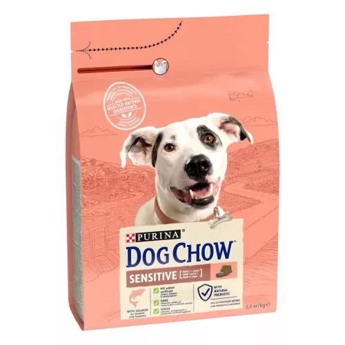 Dog Chow Sensitive Hrană uscată pentru câini, cu somon 2,5 kg