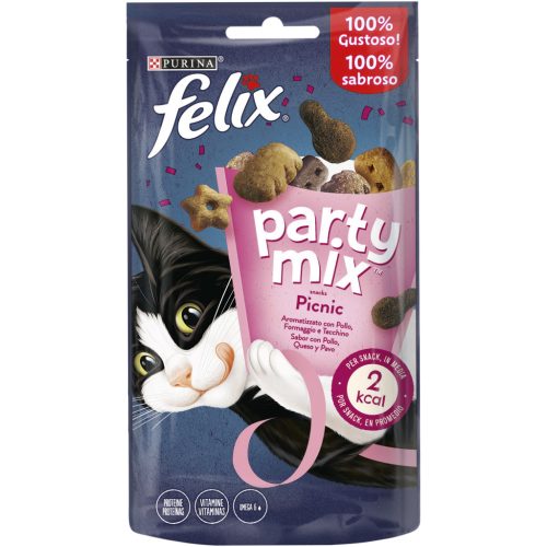 Felix Party Mix Picnic Recompense pentru pisici, cu pui, curcan și brânză 60 g