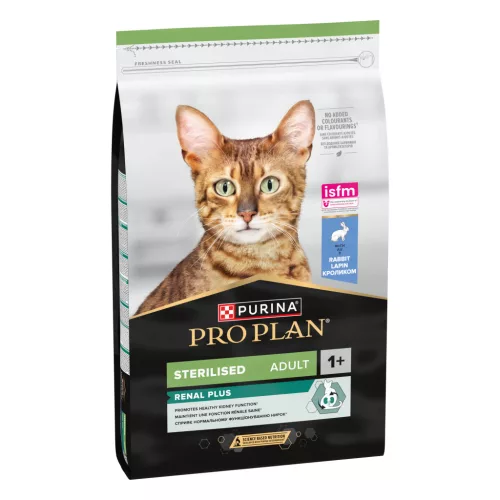 Pro Plan Sterilised Renal Plus 1+ Hrană uscată pentru pisici adulte cu iepure 10 kg