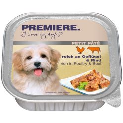   Premiere Petit Hrană umedă pentru câini adulți, cu pasăre și vită 150 g