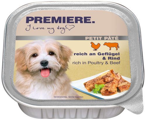 Premiere Petit Hrană umedă pentru câini adulți, cu pasăre și vită 150 g