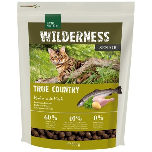 Real Nature Wilderness Hrană uscată pentru pisici, cu pui și pește 300g