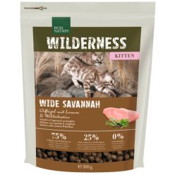   Real Nature Wilderness Hrană uscată pentru pisici, cu pasăre și miel 300g