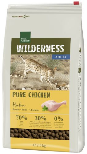 Real Nature Wilderness Hrană uscată pentru pisici adulte, cu pui 2.5 kg
