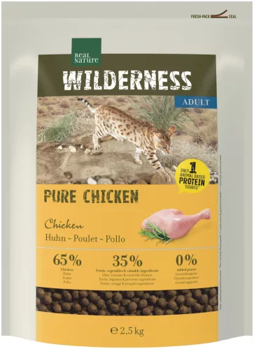 Real Nature Wilderness Hrană uscată pentru pisici adulte, cu pui 2.5 kg
