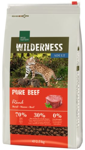 Real Nature Wilderness Hrană uscată pentru pisici adulte, cu vită 2.5 kg