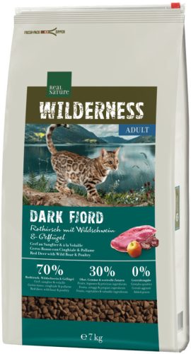 Real Nature Wilderness Hrană uscată pentru pisici adulte, cu ren și mistreț 7kg