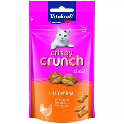 Vitakraft Crispy Crunch Recompense pentru pisici cu pasăre 60g