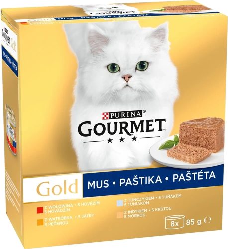 Gourmet Gold Hrană umedă pentru pisici, pate 8x85 g