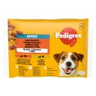 Pedigree Adult Hrană umedă pentru câini adulți cu ficat de vită și bucăți de pasăre în aspic 4x100 g

