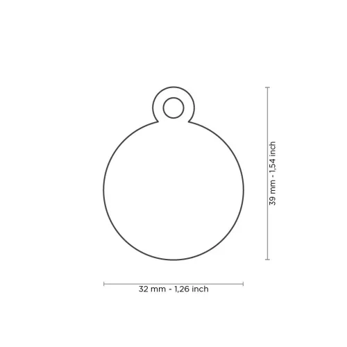 MyFamily Basic Medalion rotund L albastru