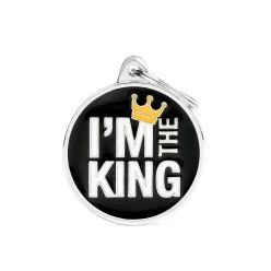 MyFamily Charms Medalion I'm The King negru