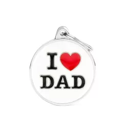 MyFamily Charms Medalion I Love Dad alb