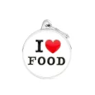 MyFamily Charms Medalion I Love Food alb