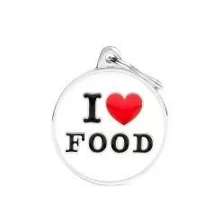 MyFamily Charms Medalion I Love Food alb
