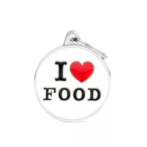 MyFamily Charms Medalion I Love Food alb