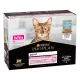 Pro Plan Delicate Digestion Hrană umedă pentru pisici adulte, cu pește oceanic în sos 10 x 85 g