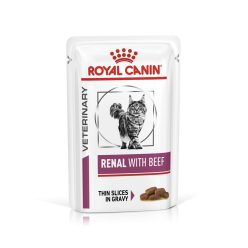   Royal Canin Veterinary Hrană umedă pentru pisici, susținerea funcției renale, cu vită 12x85 g