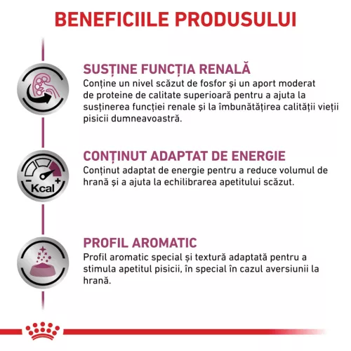 Royal Canin Veterinary Hrană umedă pentru pisici, susținerea funcției renale, cu vită 85 g