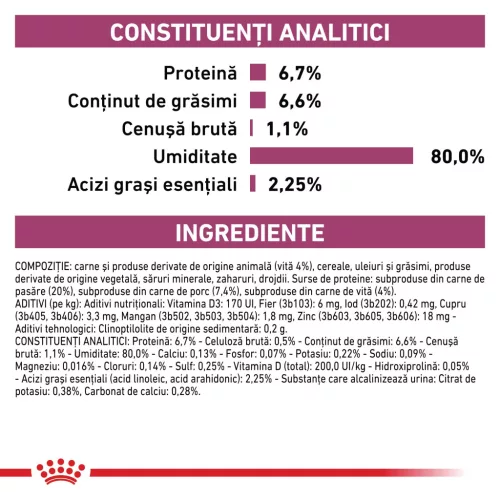 Royal Canin Veterinary Hrană umedă pentru pisici, susținerea funcției renale, cu vită 85 g