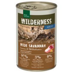   Real Nature Wilderness Hrană pentru pisici adulte, cu miel și mistreț 400g