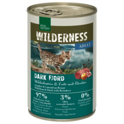   Real Nature Wilderness Hrană pentru pisici adulte, cu mistreț, rață și căprioară 400g