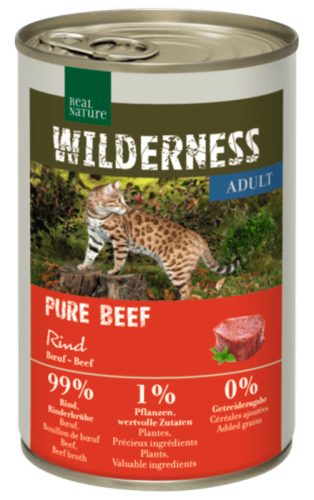 Real Nature Wilderness Hrană pentru pisici adulte, cu vită 400g