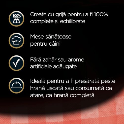 Cesar Hrană umedă pentru câini adulți, cu vită fragedă și legume în aspic 100 g