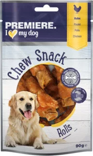 Premiere Chew It Recompensă pentru câini, cu pui 90 g