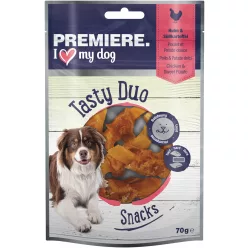   Premiere I Love My Dog Gustare nutritivă pentru câini, cu piept de pui și cartof dulce 70 g