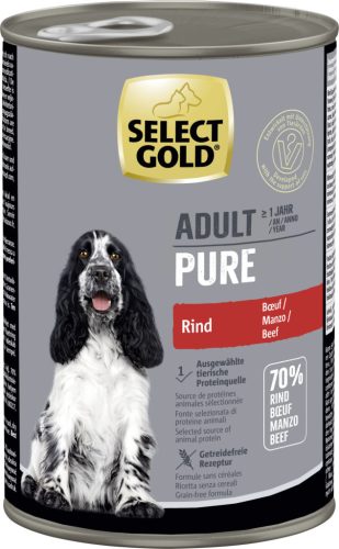 Select Gold Pure Hrană pentru câini adulți, cu vită 400g