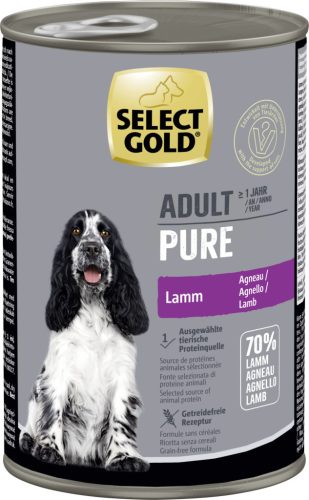 Select Gold Pure Hrană pentru câini adulți, cu miel 400g