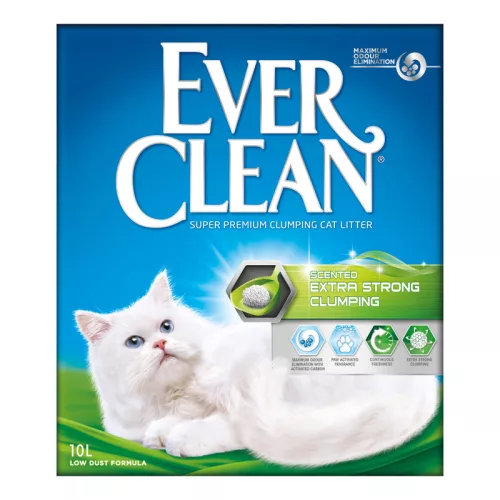 Ever Clean Extra Strong Așternut aglomerant pentru litieră parfumat 10 l