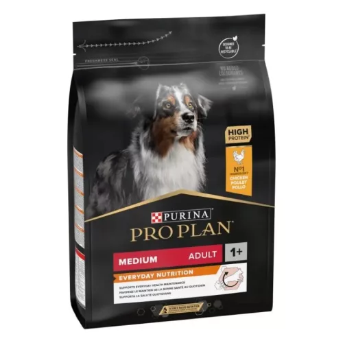 Pro Plan Everyday Nutrition Hrană uscată pentru câini adulti de talie medie, cu pui 3 kg