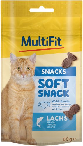 MultiFit Snack Gustare moale pentru pisici, cu somon 50g